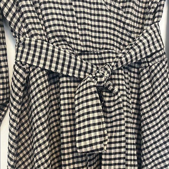 Selected /Femme Black and White Gingham Dress - Picture 3 of 8